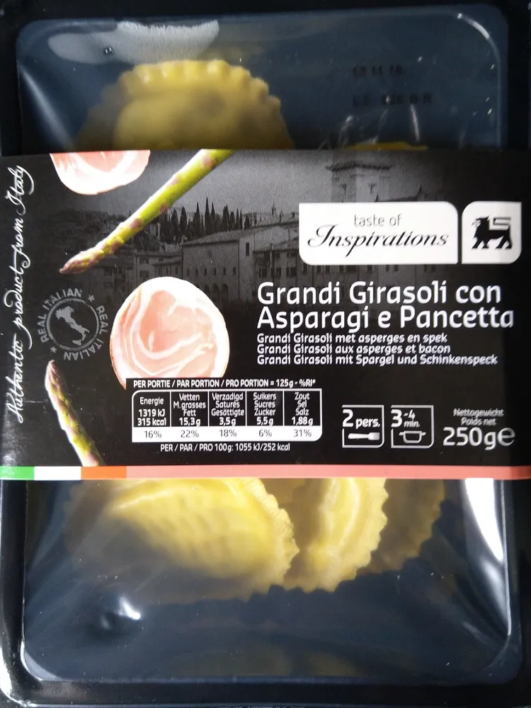 Grandi Girasoli aux asperges et bacon