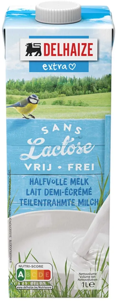 Sans lactose / Vrij / Free Halfvolle melk / Lait demi-écrémé / Teilentrahmte Milch