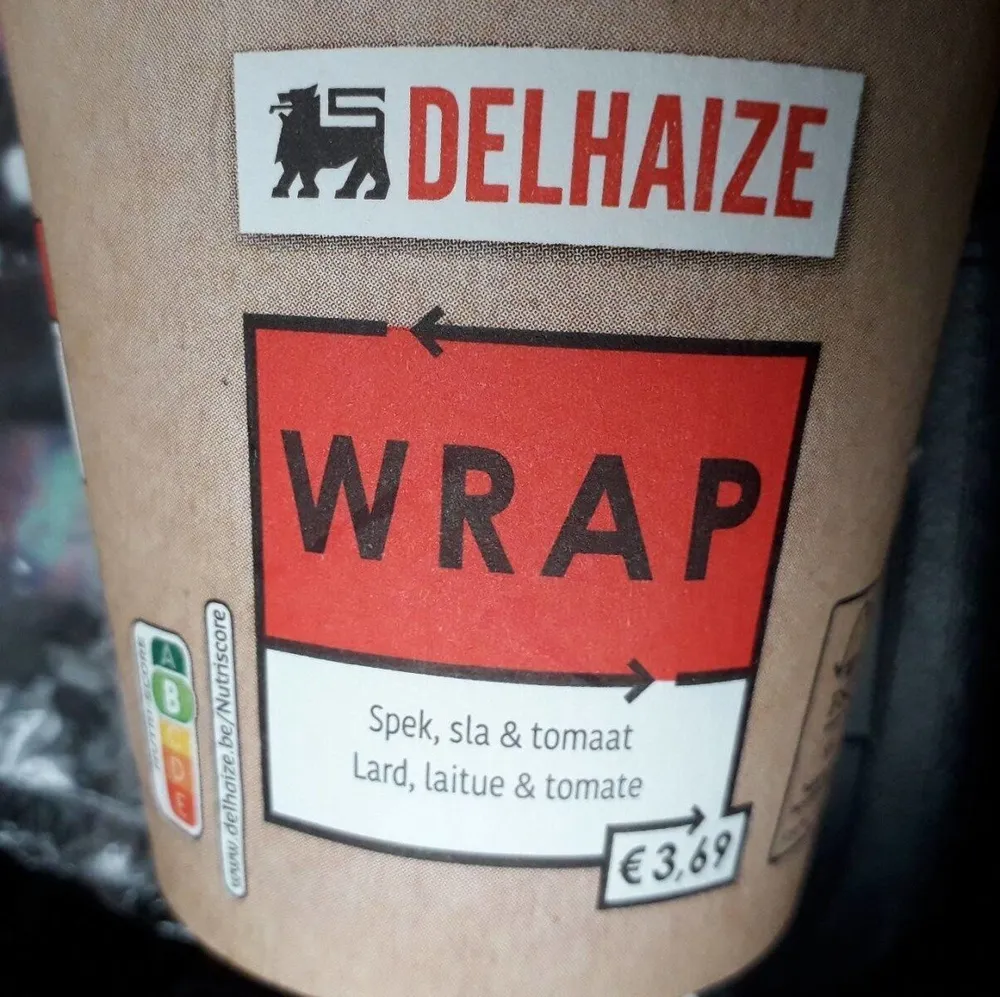 Wrap lard laitue tomates