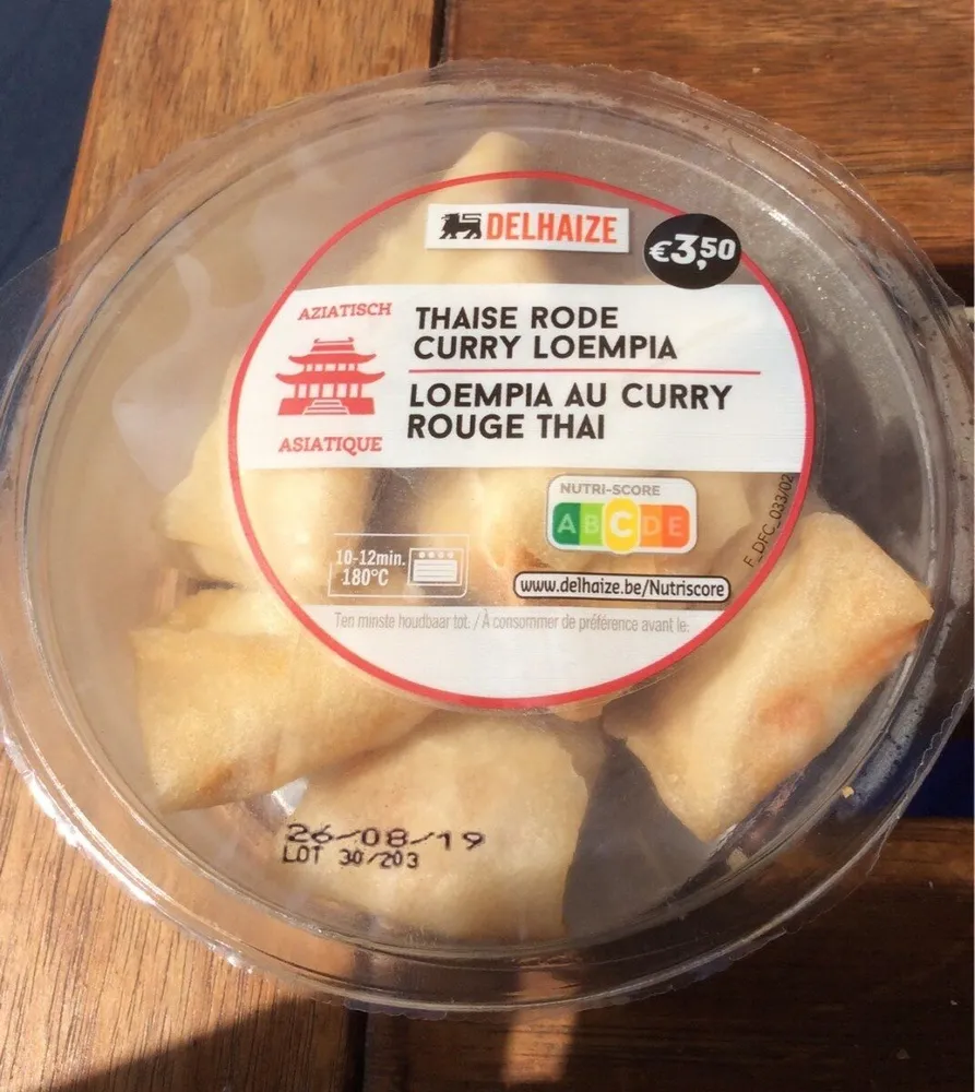 Loempia au curry rouge thai