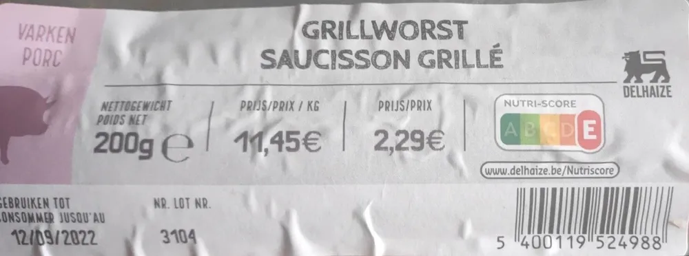Grillworst Saucisson grillé