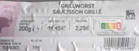 Grillworst Saucisson grillé
