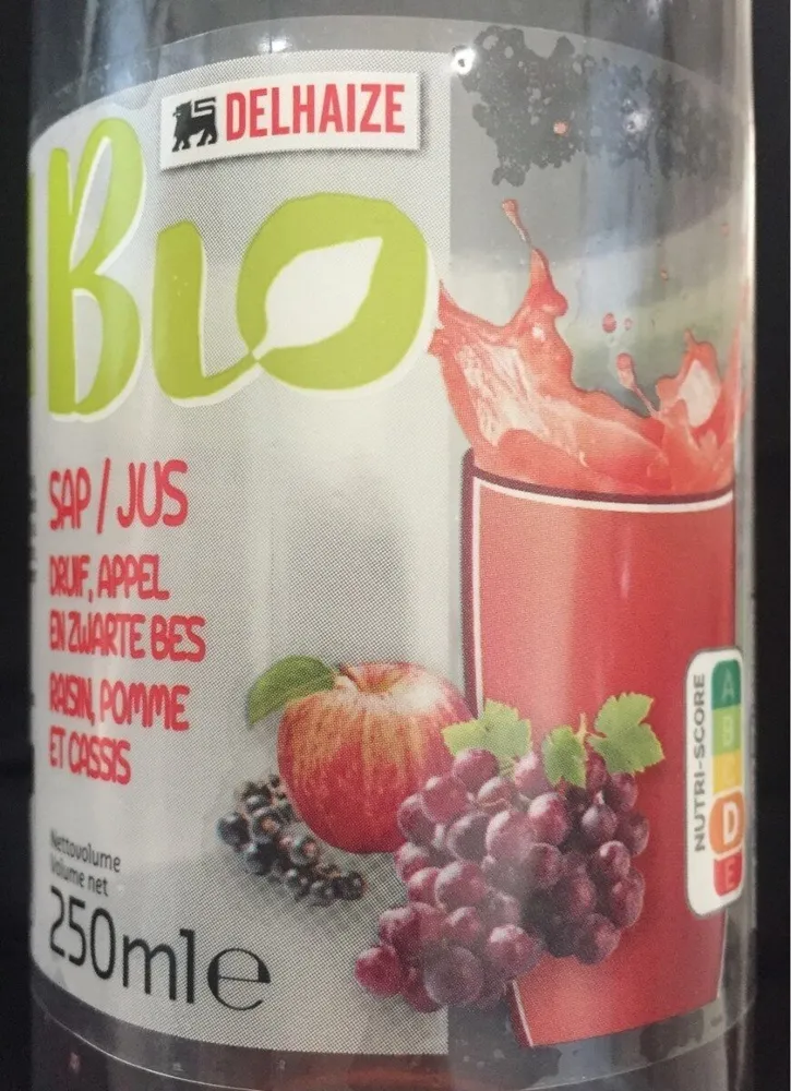 Bio Jus raisin, pommes et cassis
