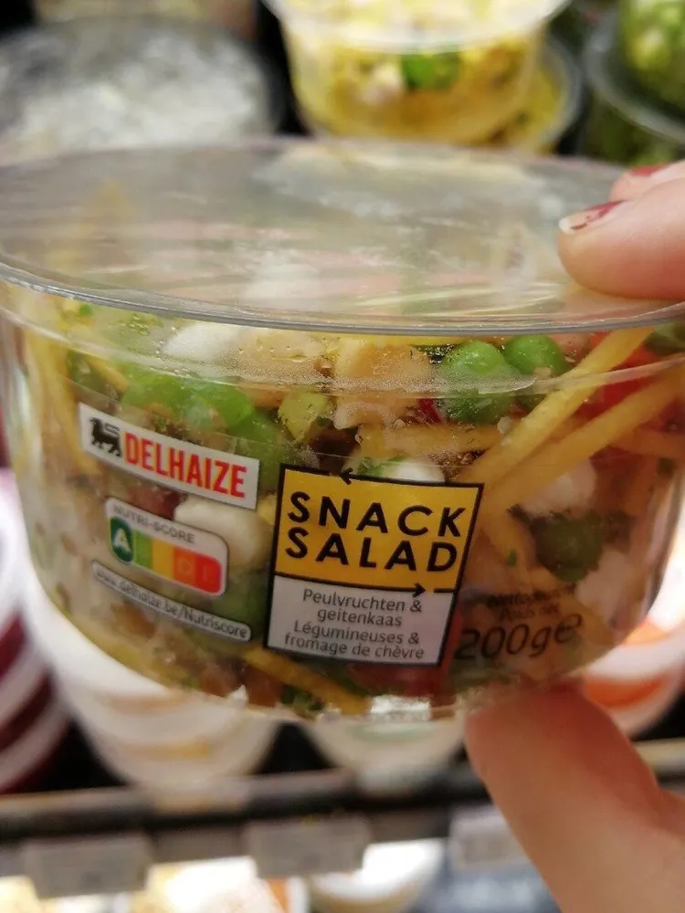 Snack salad légumineuses et fromage de chèvre
