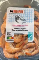 Gambas cuites et non decortiquees