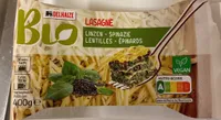 Lasagne lentilles epinards bio