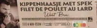Filet de poulet au lard purée de pesto rouge et chou vert