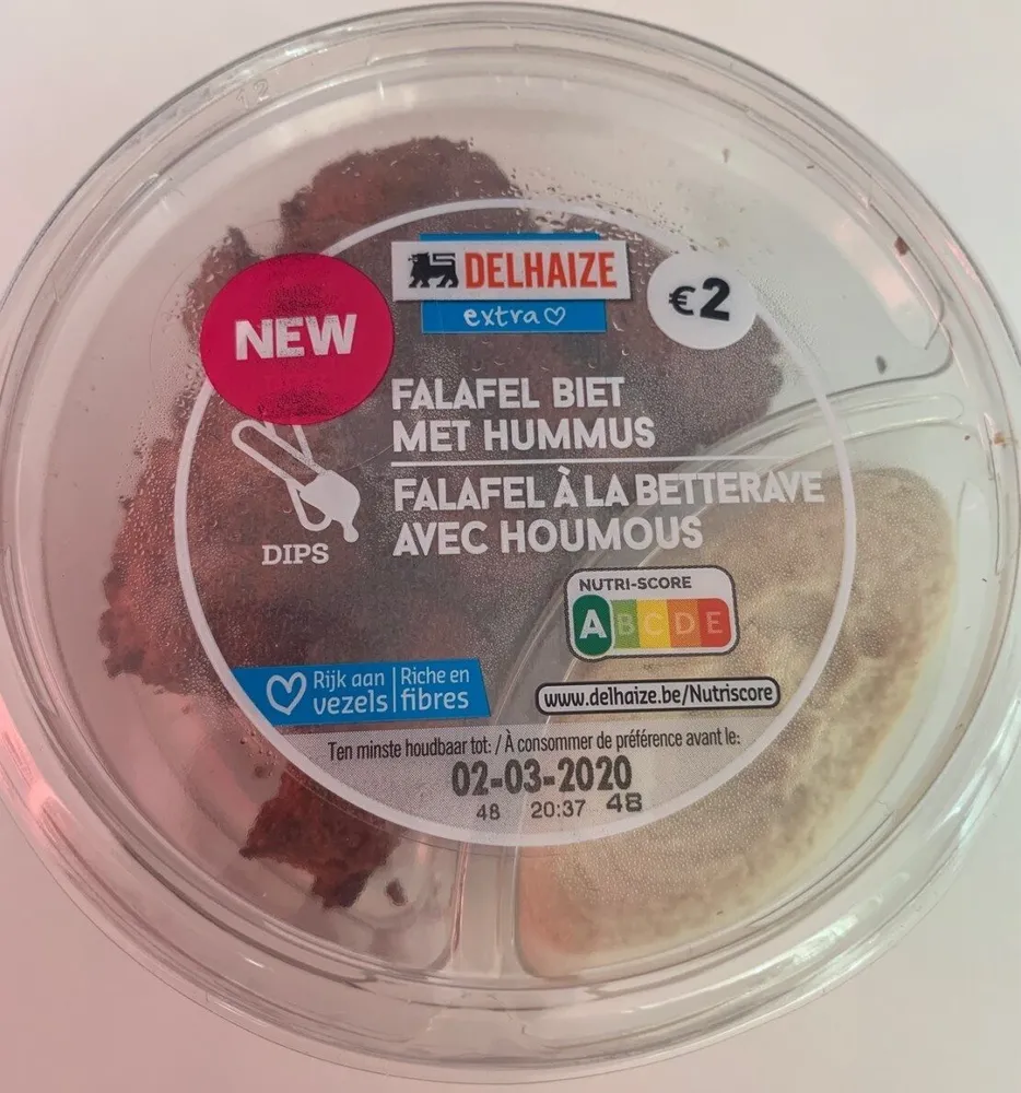 Falafel à la betterave avec houmous