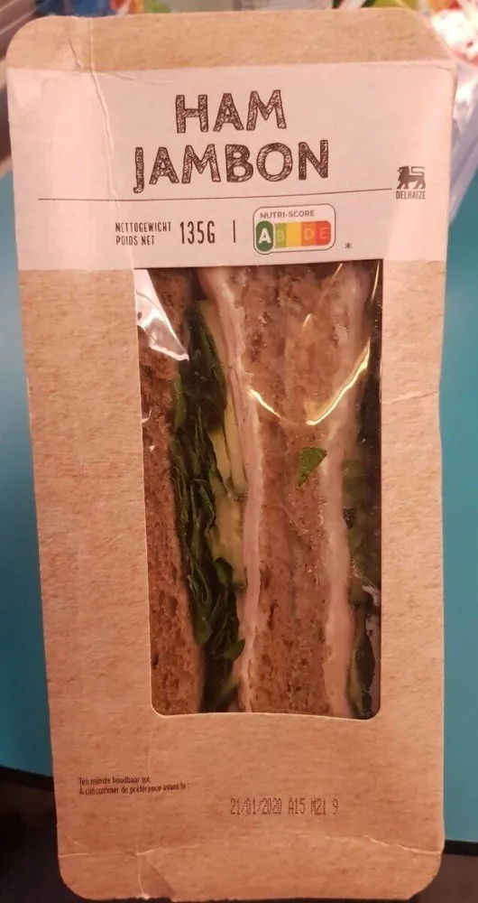Sandwich au jambon Delhaize