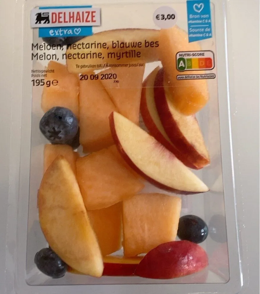 Melon, nectarine, myrtille