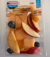 Melon, nectarine, myrtille
