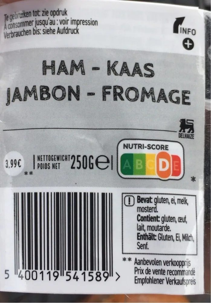 Sandwitch jambon fromage