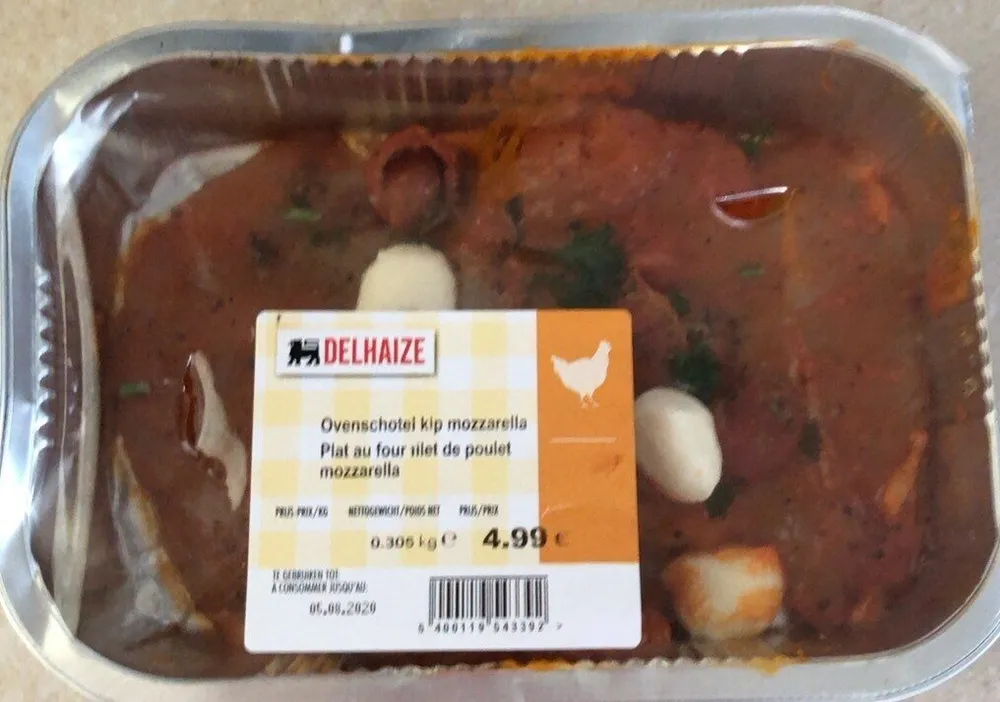 Plat au four de poulet mozzarella