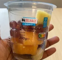 Melon, ananas, raisin