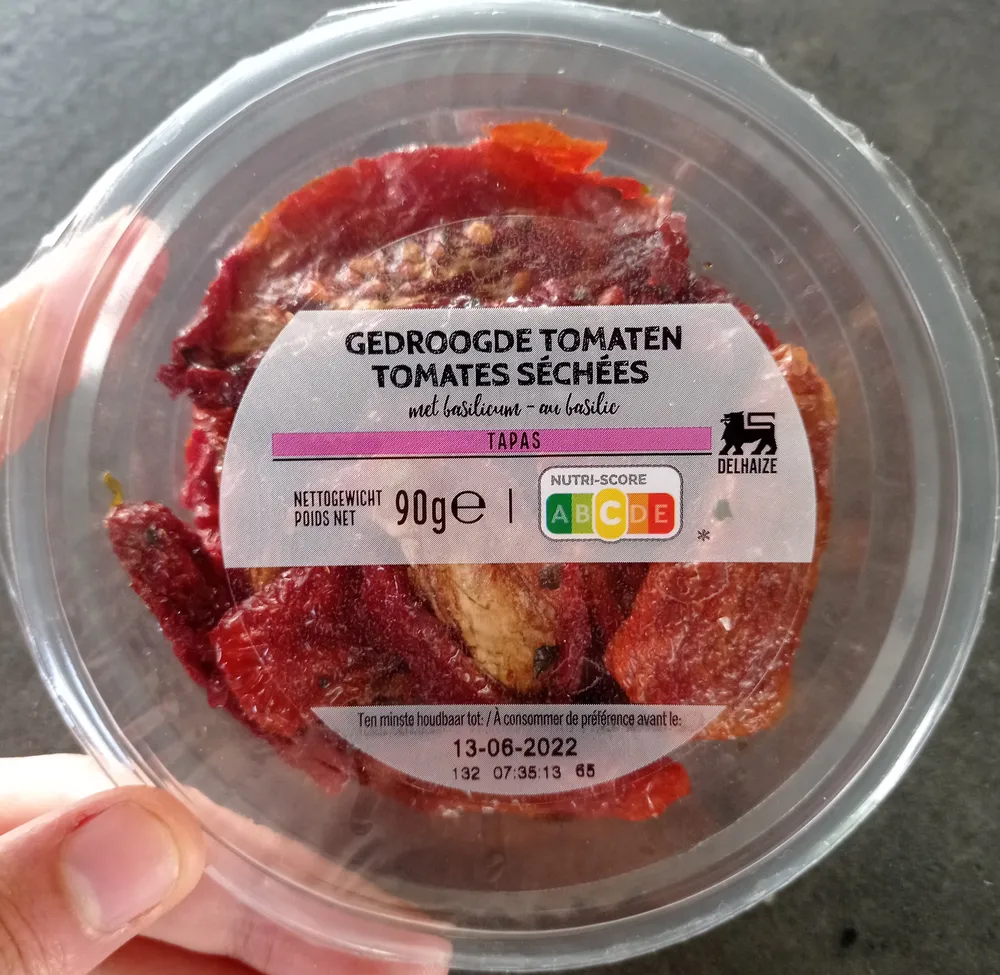 Tomate séchées au basilic