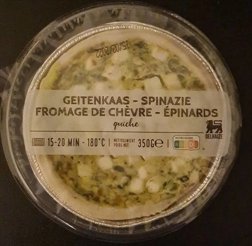 Quiche fromage de chevre - epinards