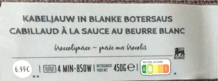 Cabillaud a la sauce beurre blanc