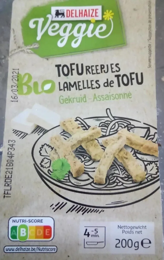 Lamelles de tofu assaisonné