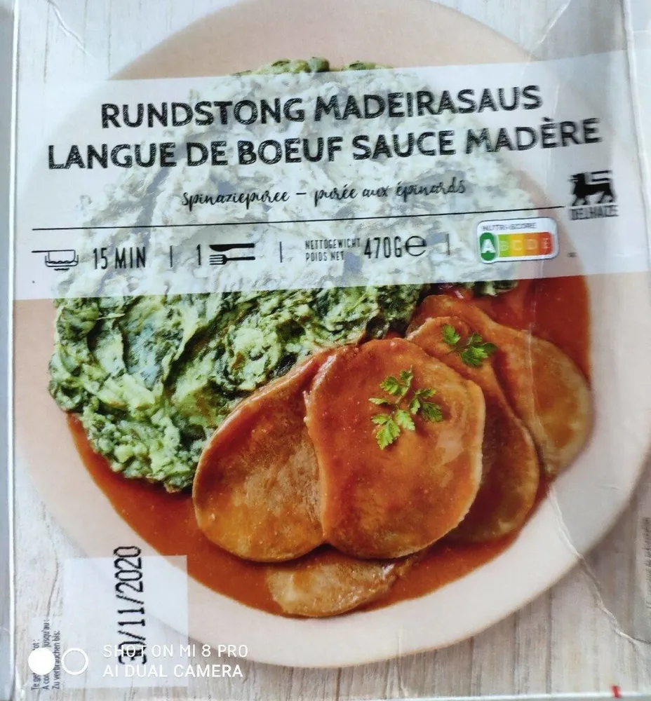 Langue de boeuf sauce Madère
