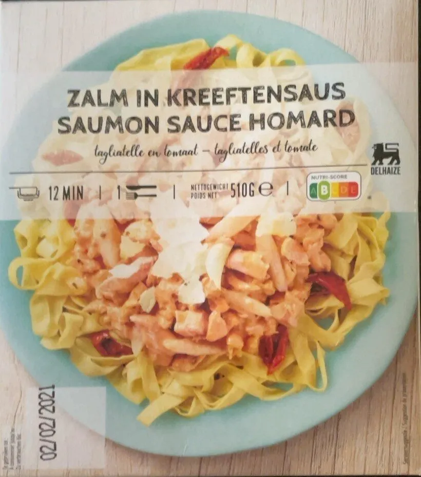 Saumon sauce homard tagliatelles et tomates