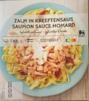 Saumon sauce homard tagliatelles et tomates