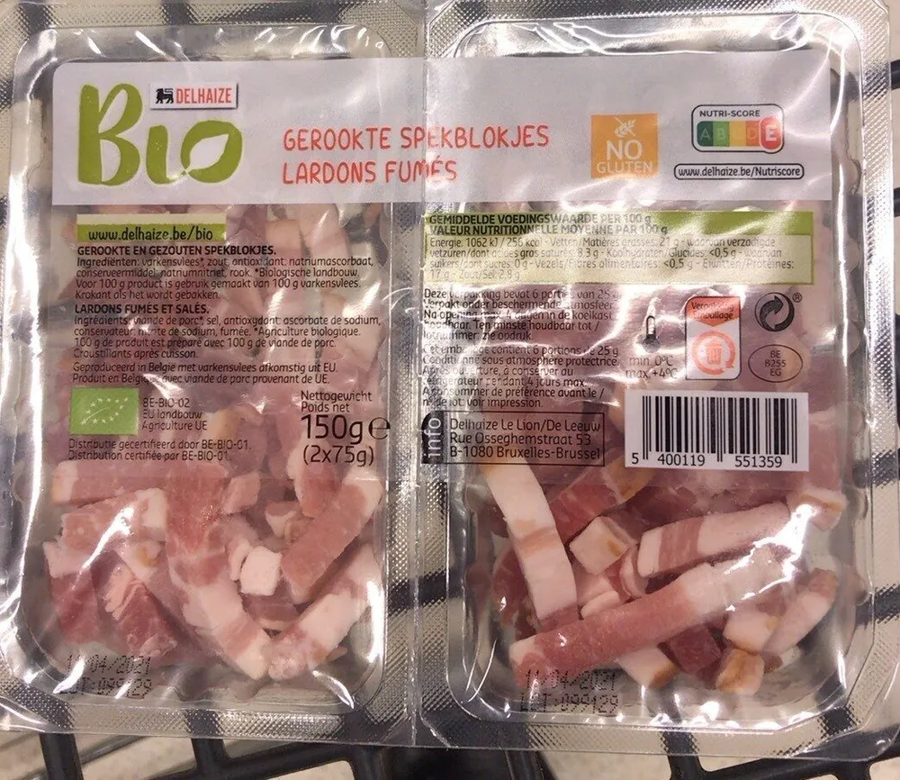 Lardons fumés bio