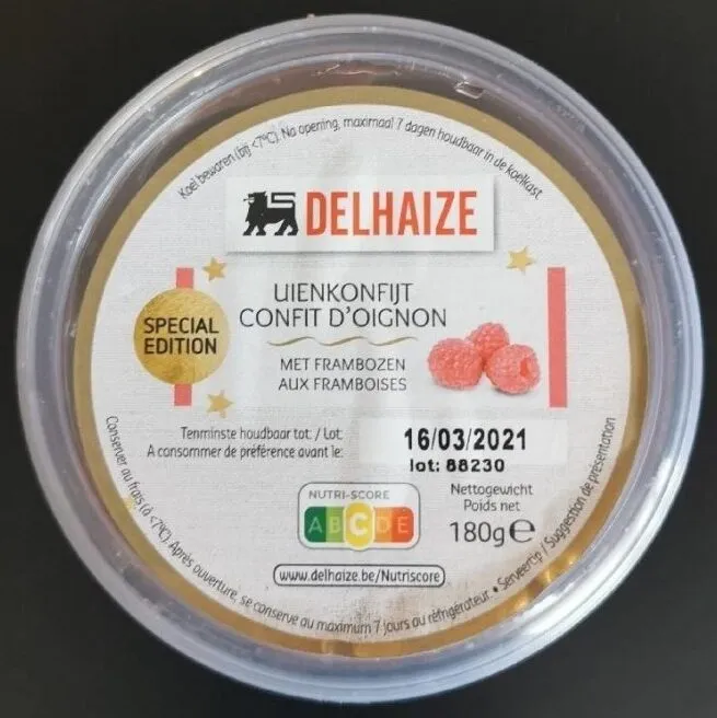 Confit d'oignon aux framboises