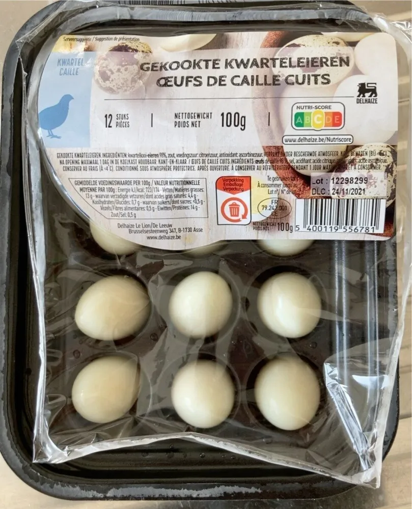 Oeufs de caille cuits