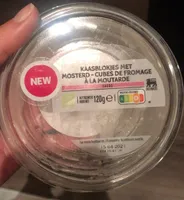 Kaasblokjes met mosterd