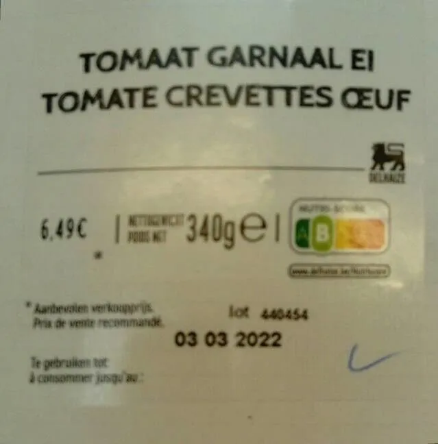 Tomate crevettes œufs