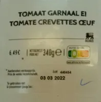 Tomate crevettes œufs
