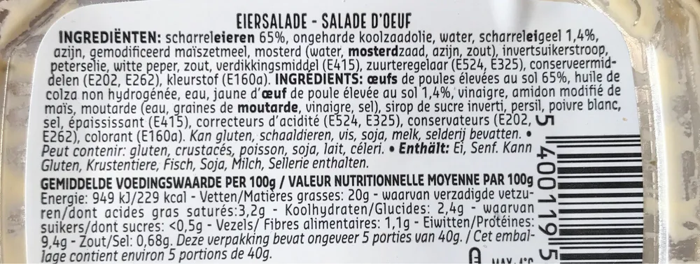Salade d'œufs