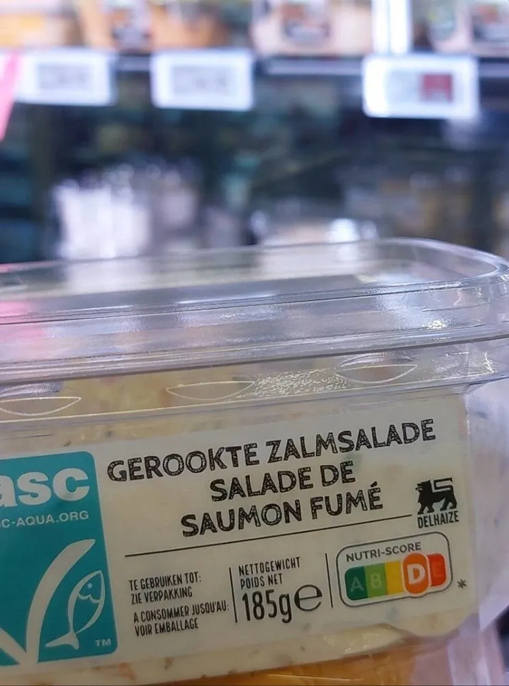 Gerookte zalmsalade / Salade de saumon fumé