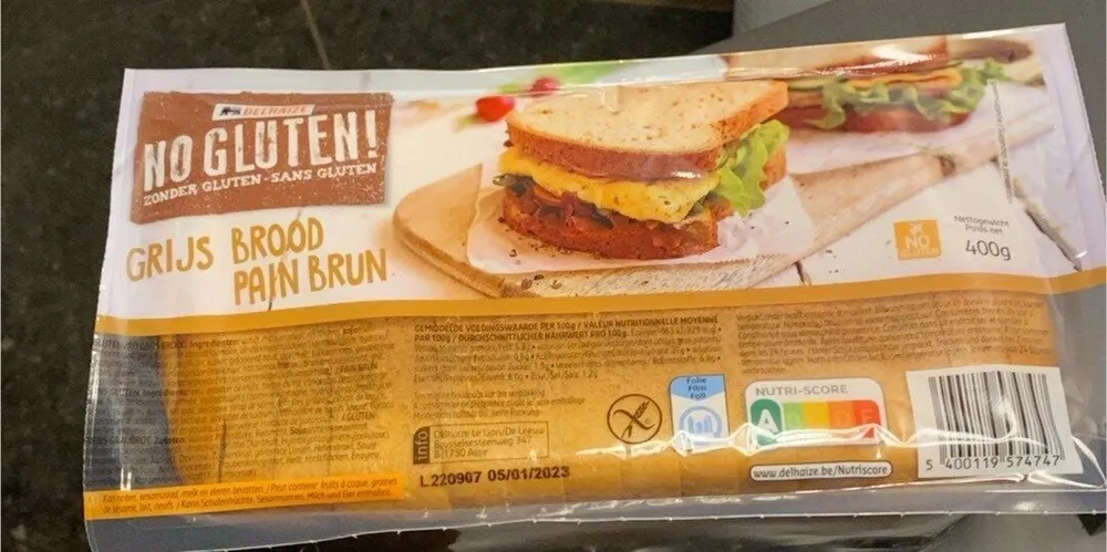 No gluten pain brun