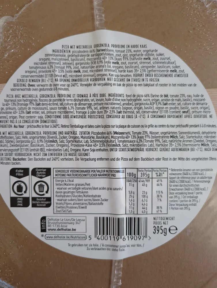 Pizza Quattro Formaggi