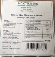 Tarte Al Djote Mitoyenne Artisanale