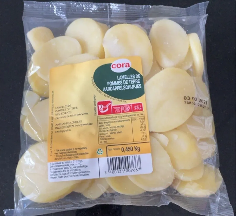 Lamelles de pommes de terre