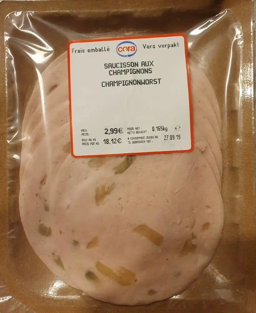 Saucisson au x champignons