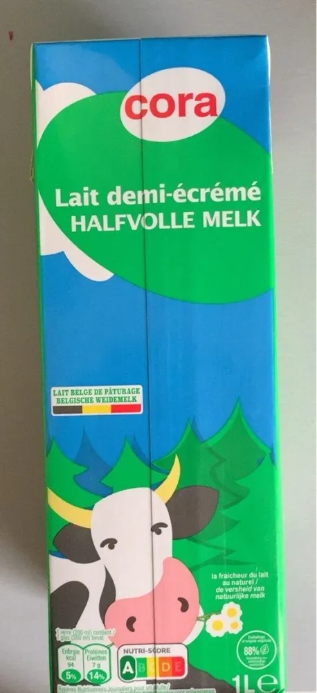 Lait demi écrémé