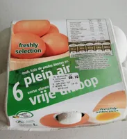 Oeuf frais de poules enlevées en plein air