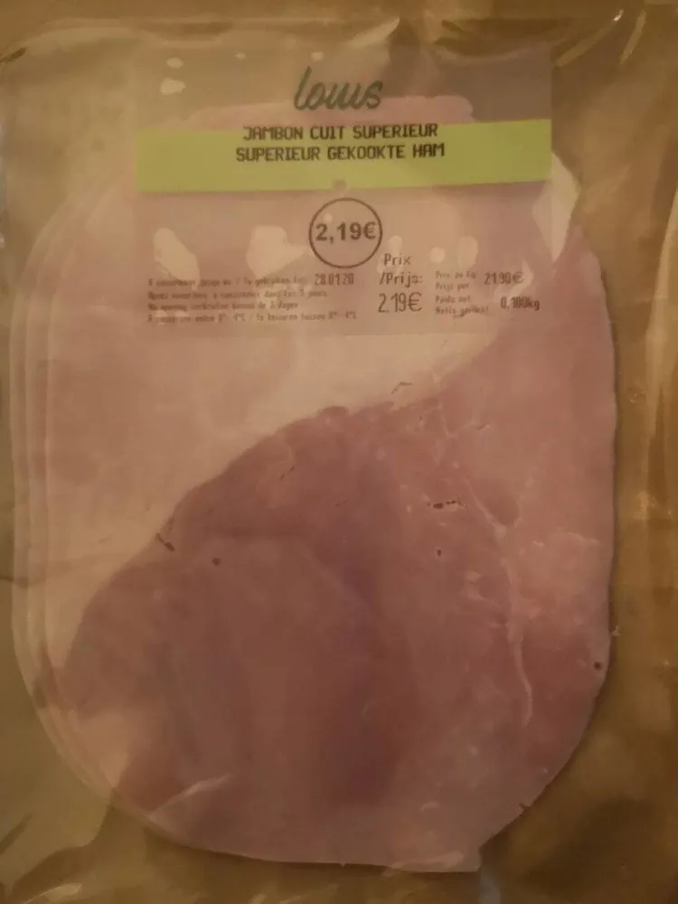 Jambon cuit supérieur