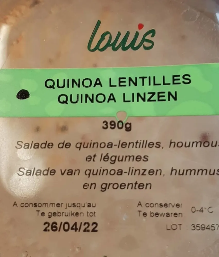 Quinoa lentilles