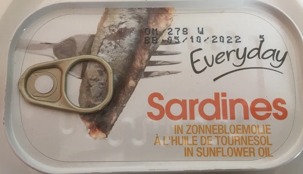 Sardines à l'huile de tournesol