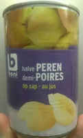 Demi-poires au jus de raisin