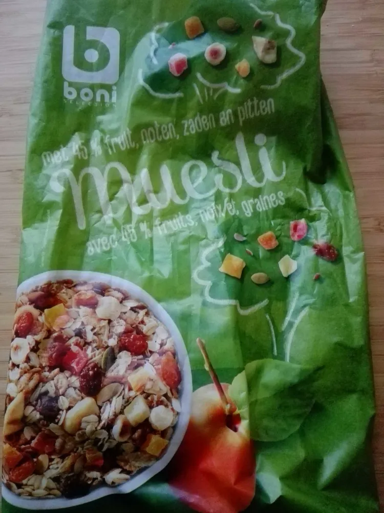 Muesli avec 40% fruits, noix et graines
