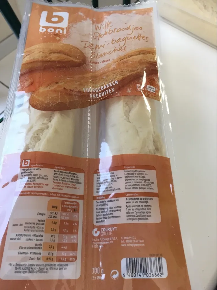 Demi-baguettes blanches