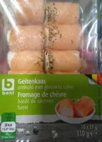 Fromage de chèvre bardé de saumon fumé