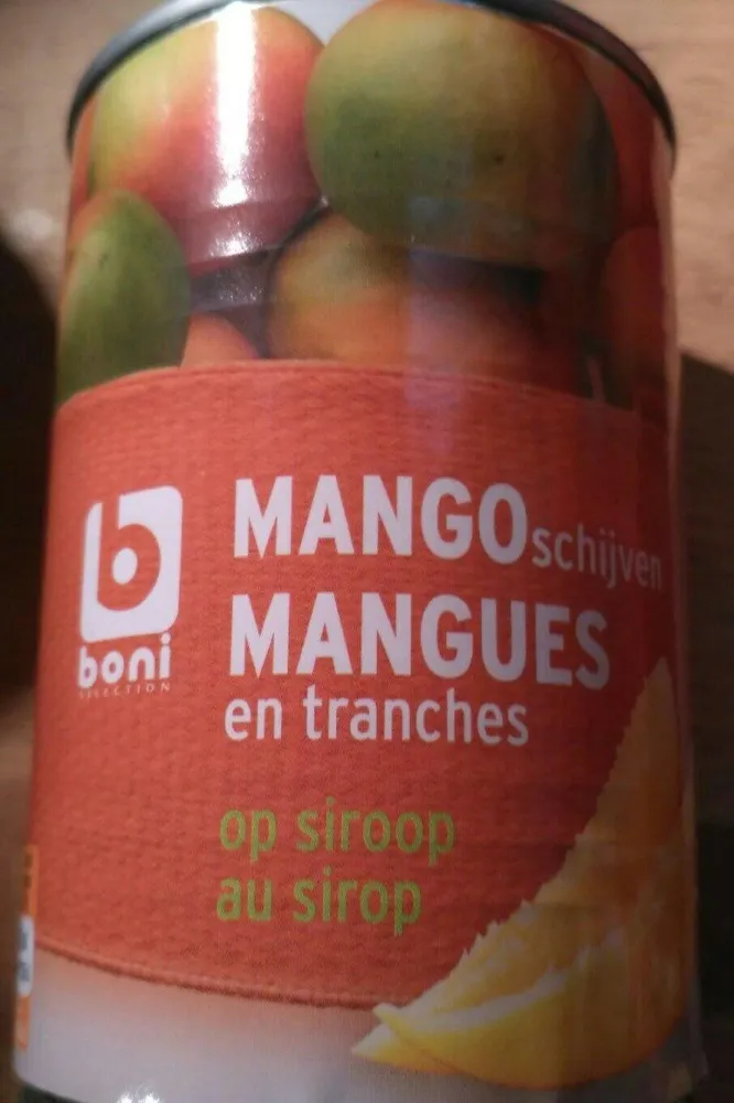 Mangues en tranches au sirop