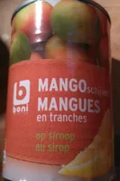 Mangues en tranches au sirop