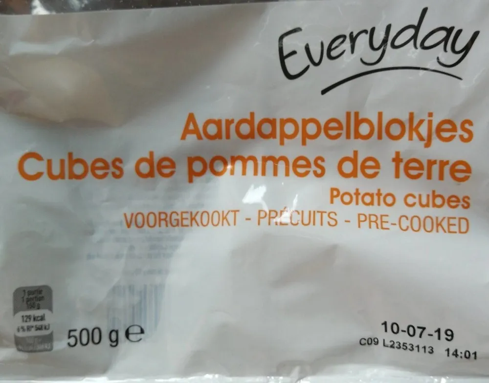 Aardappelblokjes